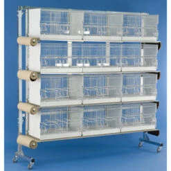 Batterie D'élevage 12 Cages - 60x31x35cm -Fournitures Pour Oiseaux batterie d elevage 12 cages 60x31x35cm 1 3