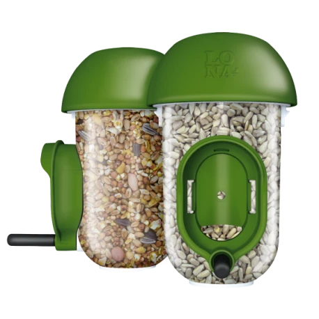 Mangeoire Lona "Voersilo D1 Duo" - Vert 1 Mangeoire Lona "Voersilo D1 Duo" - Vert